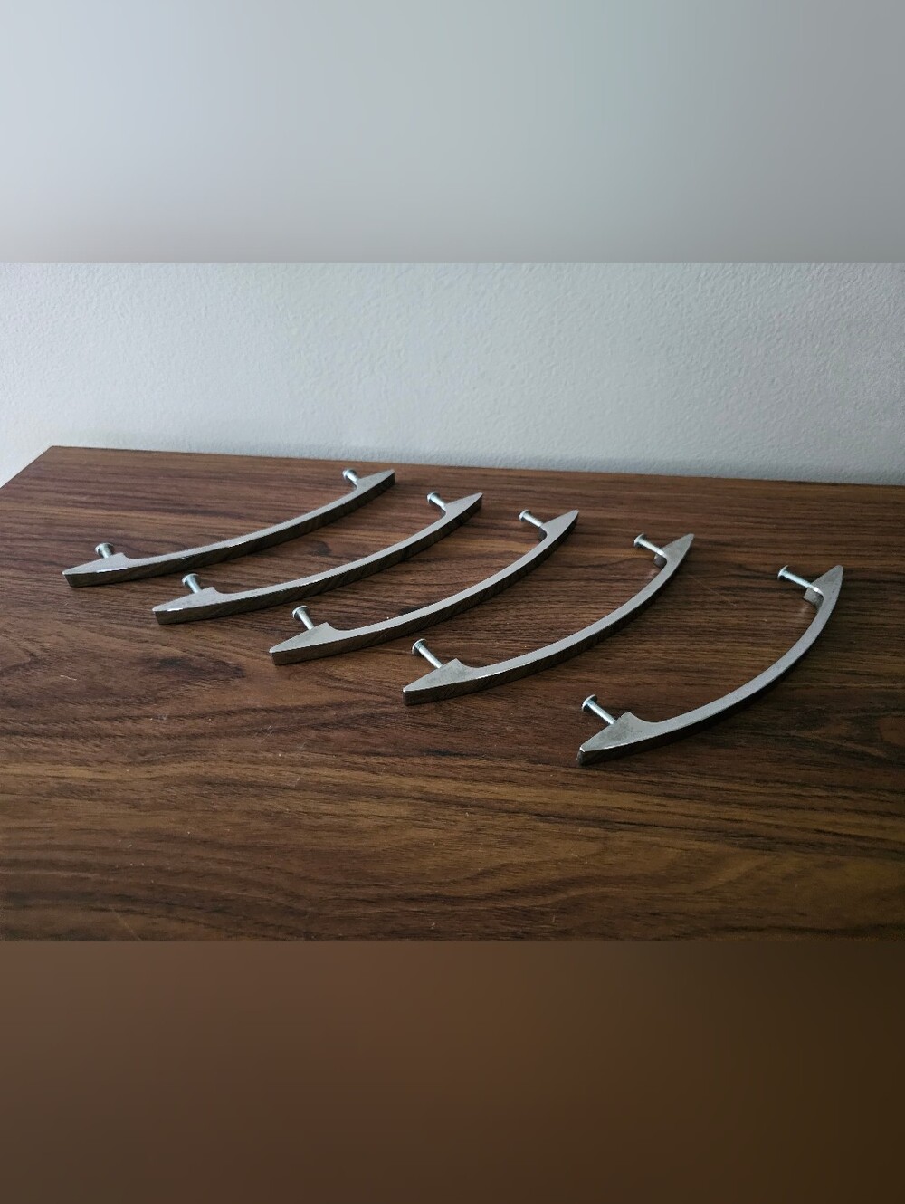 CHROME handles retro style long silver drawer pulls